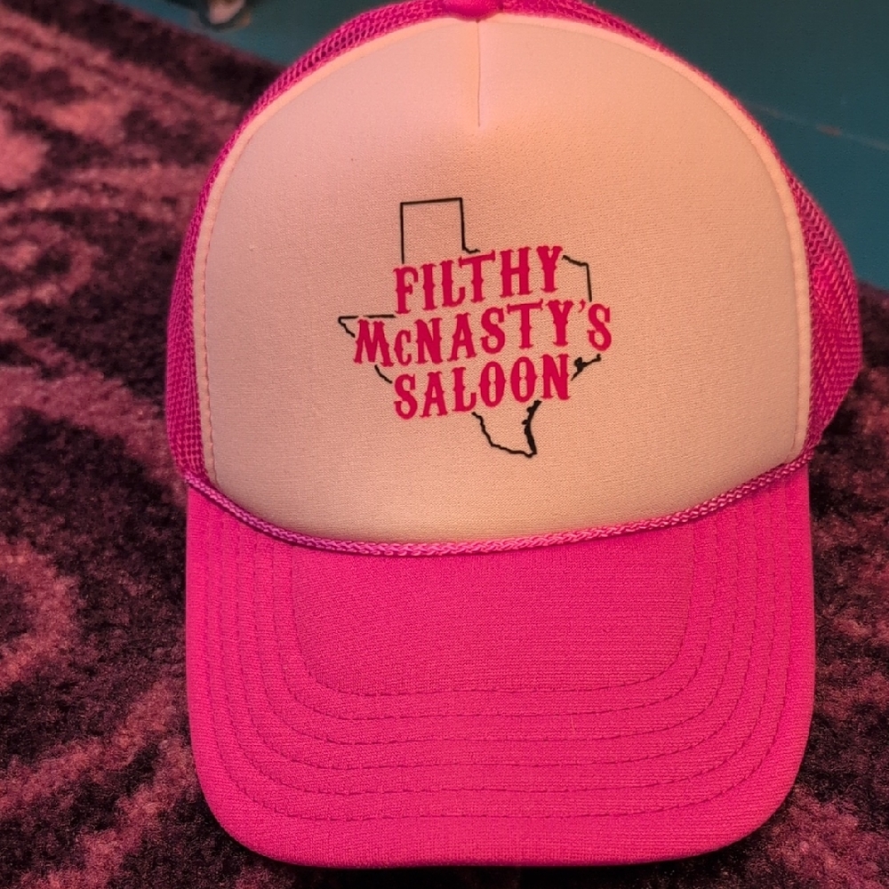 OTTO Pink and White Trucker Hat